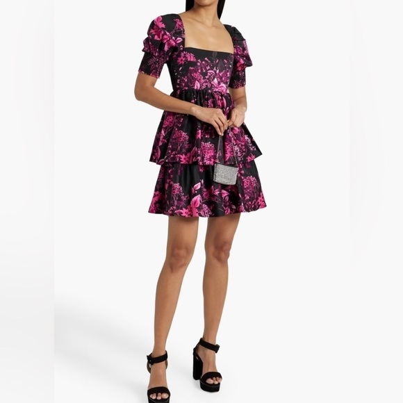 Alice + Olivia Dresses & Skirts - ALICE + OLIVIA Emmalou Stretch Cotton Tiered Minidress